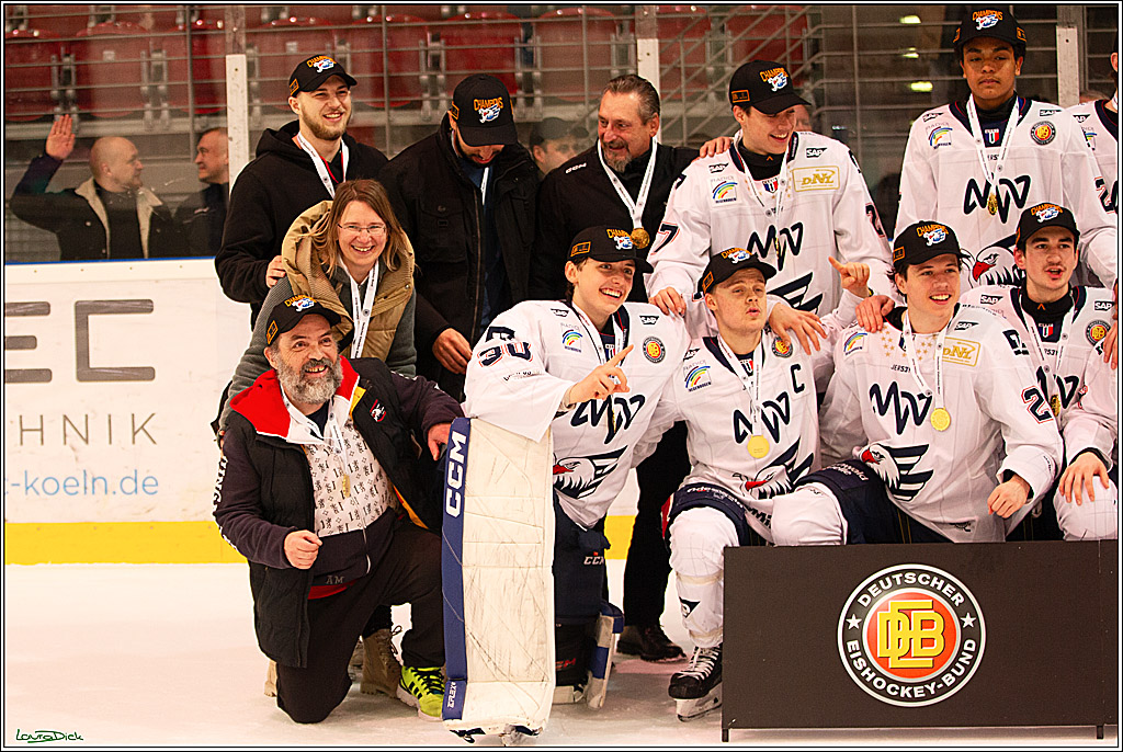 4. Finale Spiel U17 Koelner Junghaie- Jungadler Mannheim; Koeln, 21.04.2024