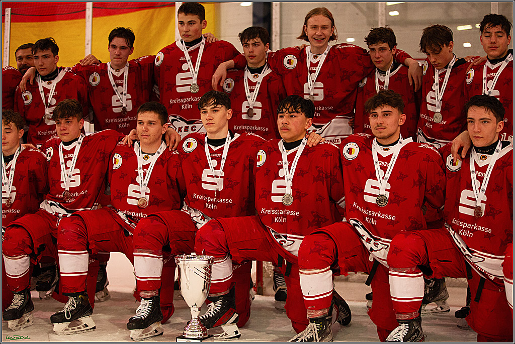 4. Finale Spiel U17 Koelner Junghaie- Jungadler Mannheim; Koeln, 21.04.2024