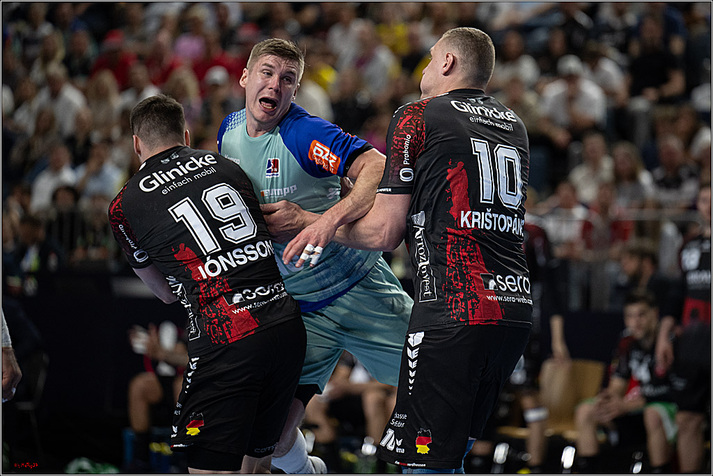 DHB-Pokal Lidl-F4 - MT Melsungen - HBW Balingen-Weilstetten; Köln, 12.04.2025