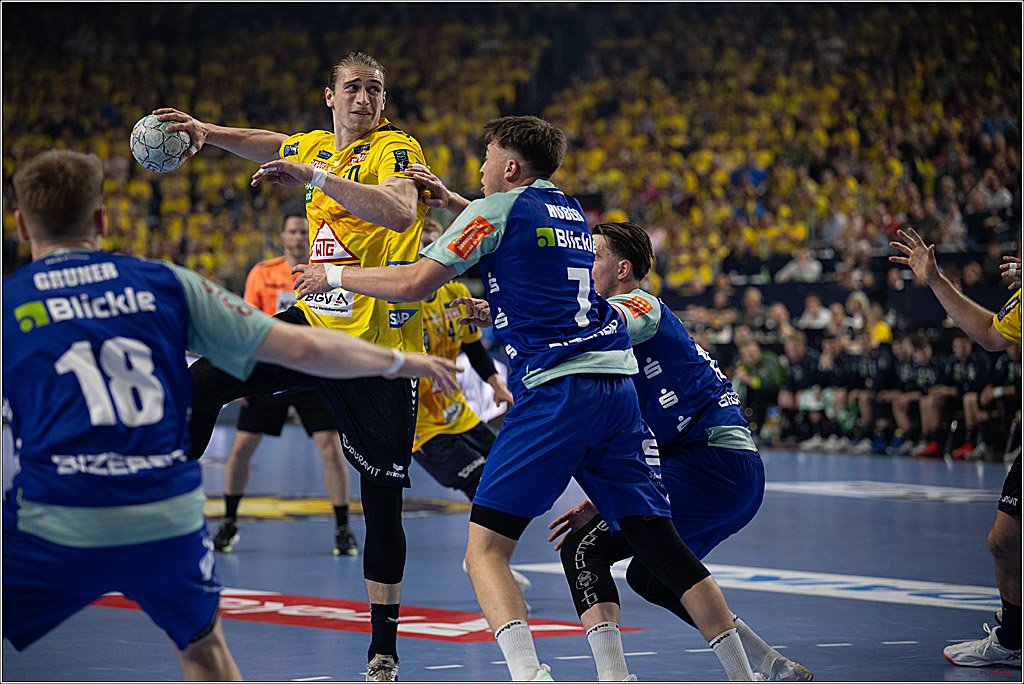 DHB-Pokal Lidl-F4  Spiel um 3. Platz - Rhein-Neckar Löwen - HBW Balingen-Weilstetten; Köln, 13.04.2025