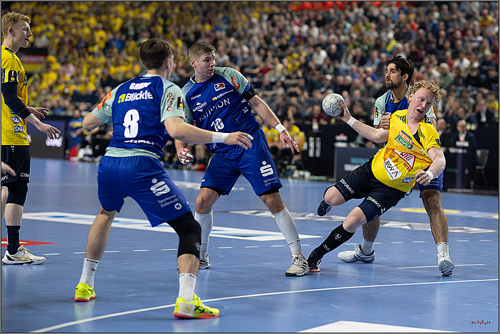 DHB-Pokal Lidl-F4  Spiel um 3. Platz - Rhein-Neckar Löwen - HBW Balingen-Weilstetten; Köln, 13.04.2025
