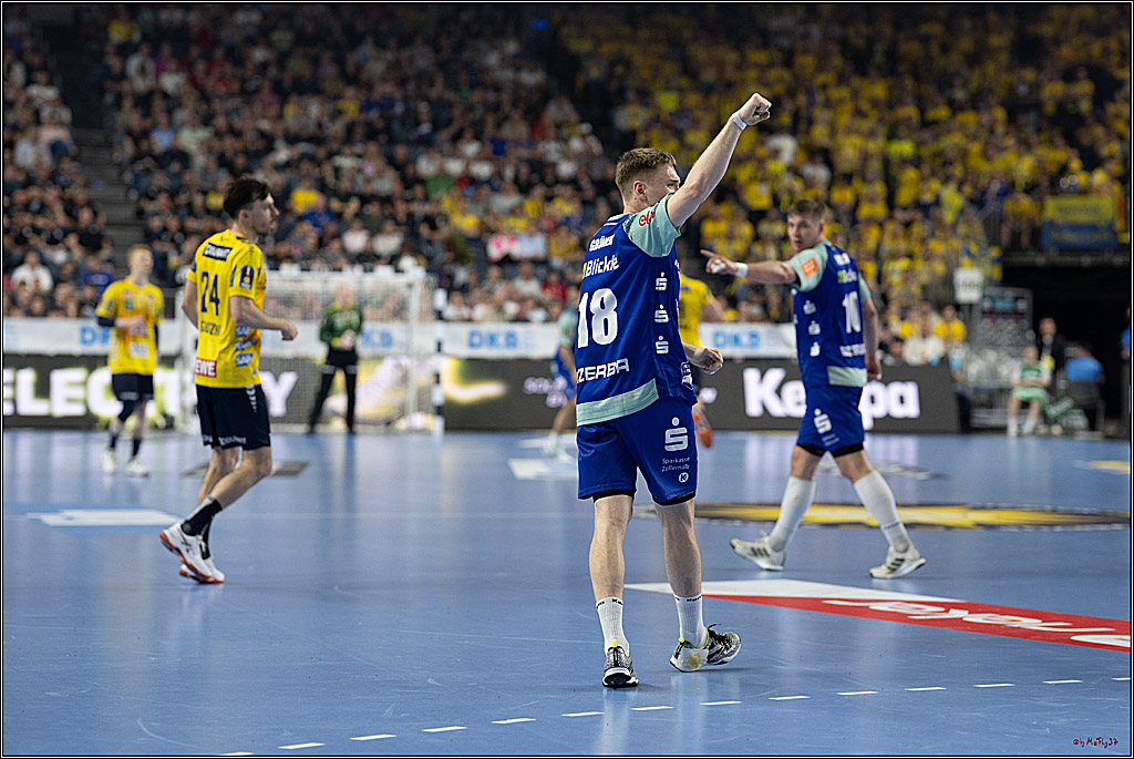 DHB-Pokal Lidl-F4  Spiel um 3. Platz - Rhein-Neckar Löwen - HBW Balingen-Weilstetten; Köln, 13.04.2025