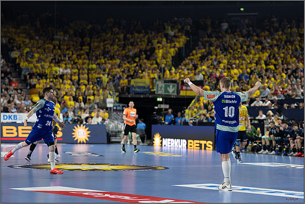 DHB-Pokal Lidl-F4  Spiel um 3. Platz - Rhein-Neckar Löwen - HBW Balingen-Weilstetten; Köln, 13.04.2025