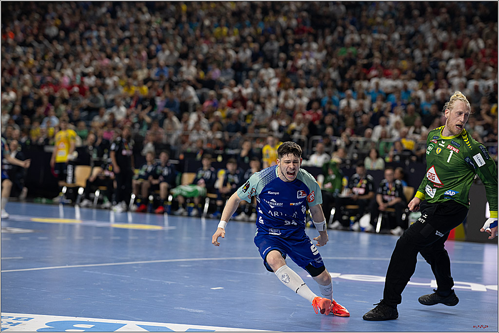 DHB-Pokal Lidl-F4  Spiel um 3. Platz - Rhein-Neckar Löwen - HBW Balingen-Weilstetten; Köln, 13.04.2025