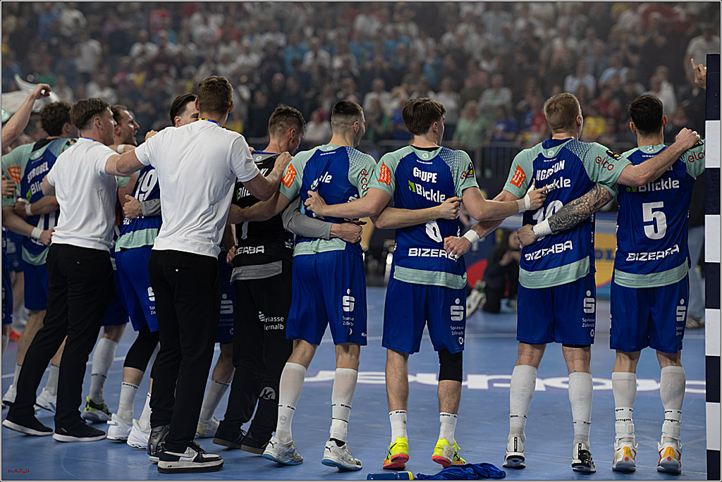 DHB-Pokal Lidl-F4  Spiel um 3. Platz - Rhein-Neckar Löwen - HBW Balingen-Weilstetten; Köln, 13.04.2025