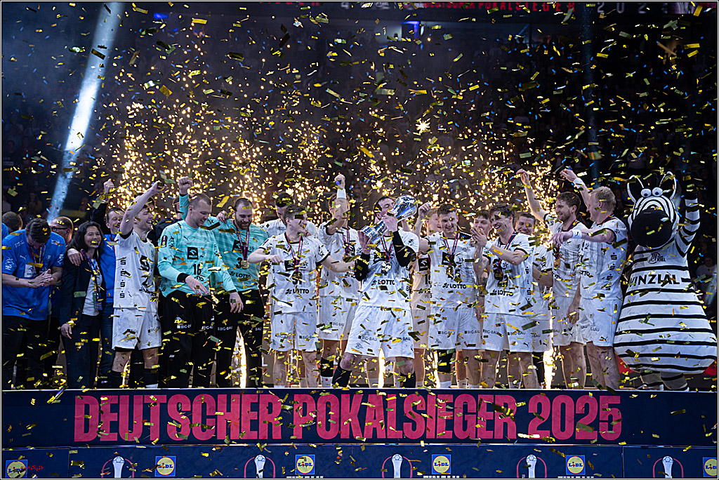 DHB-Pokal Lidl-F4  Finale - THW Kiel - MT Melsungen; Köln, 13.04.2025