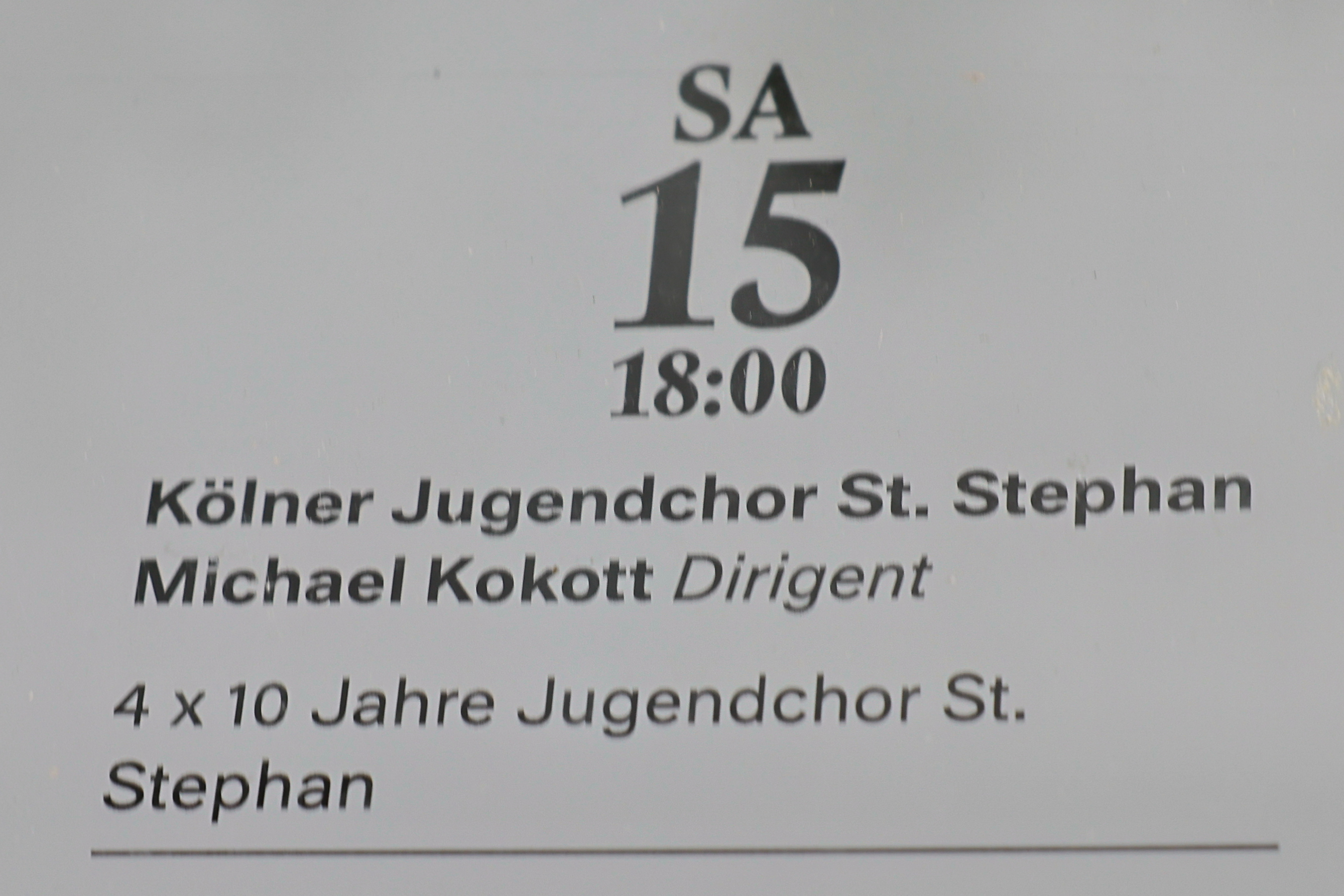 4 x 10 Jahre Kölner Jugendchor St. Stephan, 15.06.2024