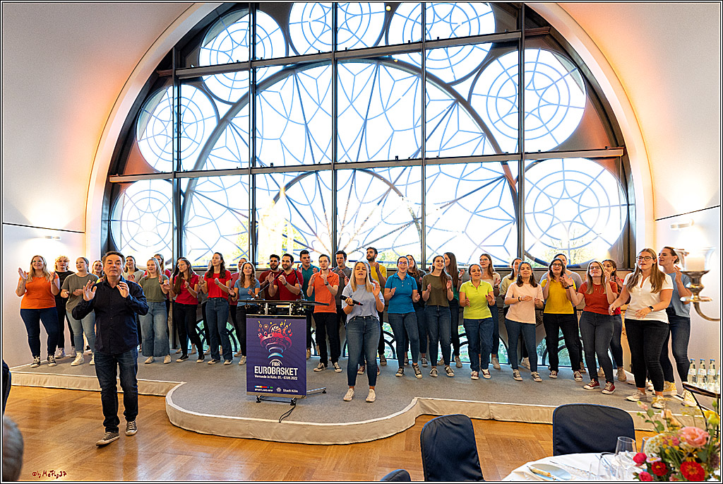 Jugendchor St. Stephan Empfang der Stadt Köln zu Basketball-EM; Köln, 02.09.2022