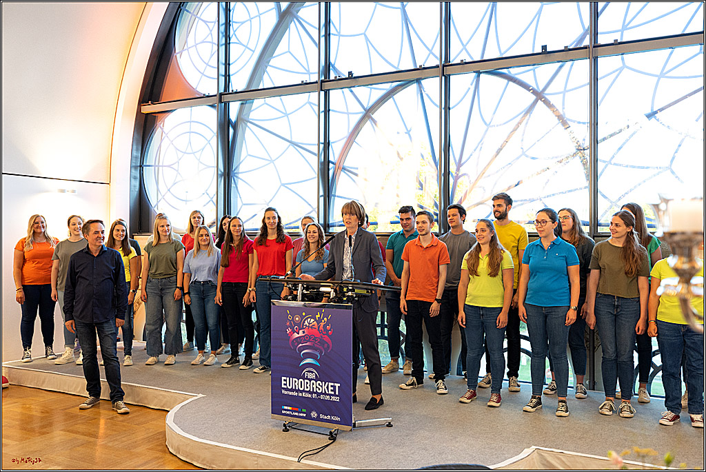 Jugendchor St. Stephan Empfang der Stadt Köln zu Basketball-EM; Köln, 02.09.2022