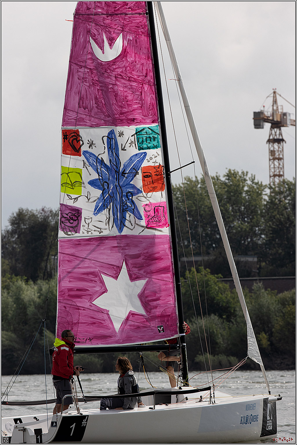 Die Kultur-Regatta Sailing #Art4GlobalGoals - Nachhaltigkeitsziele (Sustainable Develpment Goals / SDGs) der Vereinten Nationen (UN); Monheim - Duesselorfer Yachthafen, 22.08.2021
